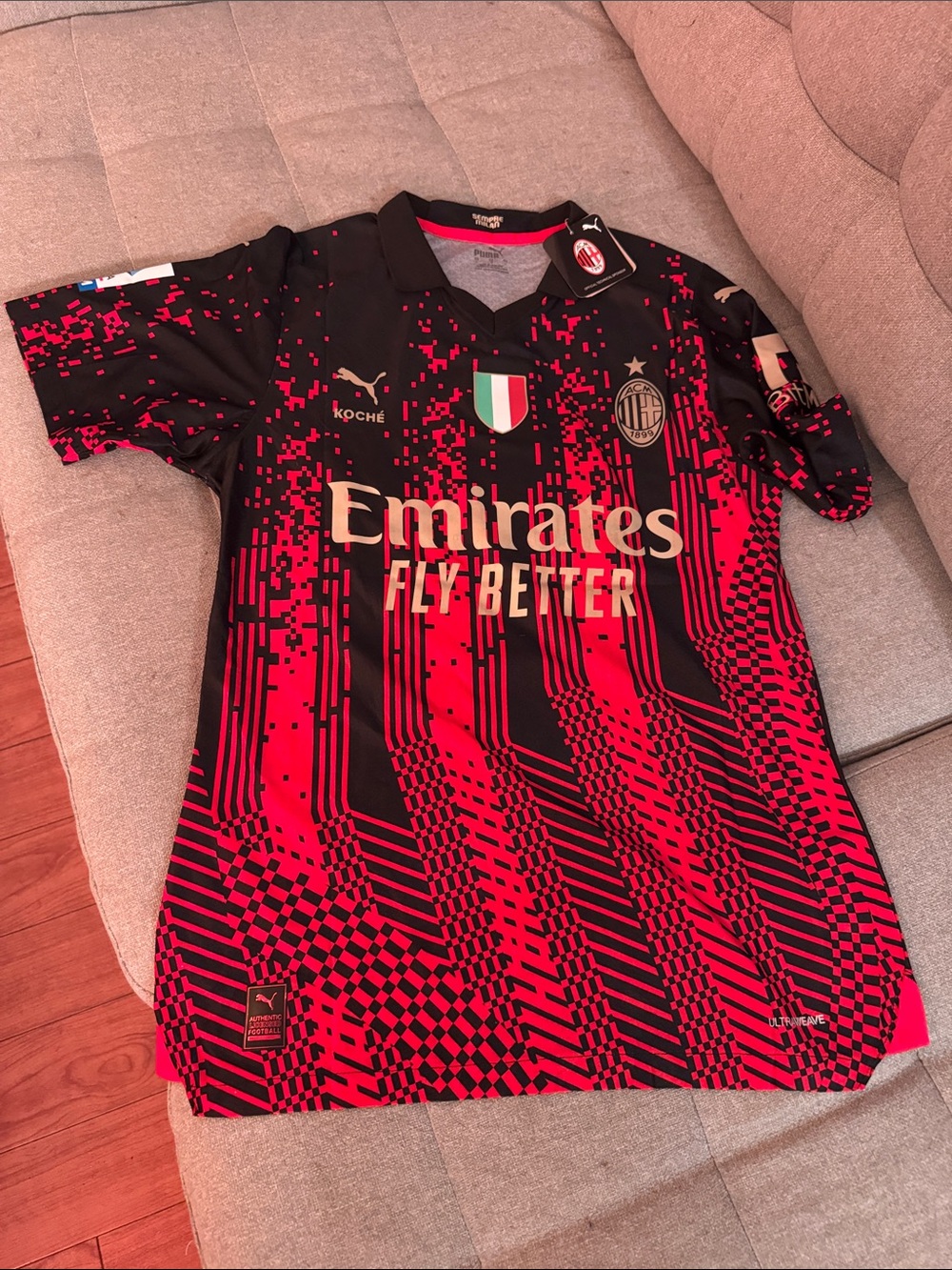 Youth AC Milan 🇮🇹 Puma x Koché Shirt Jersey Bennacer 4 Algeria 🇩🇿